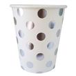 Vaso met plateado lunares 10u